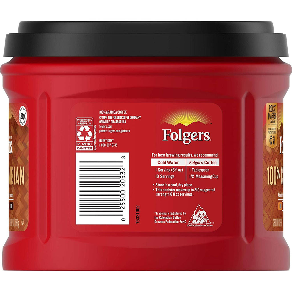100% Colombian Medium Roast Ground Coffee 24.2 Ounce Pack of 6 M639