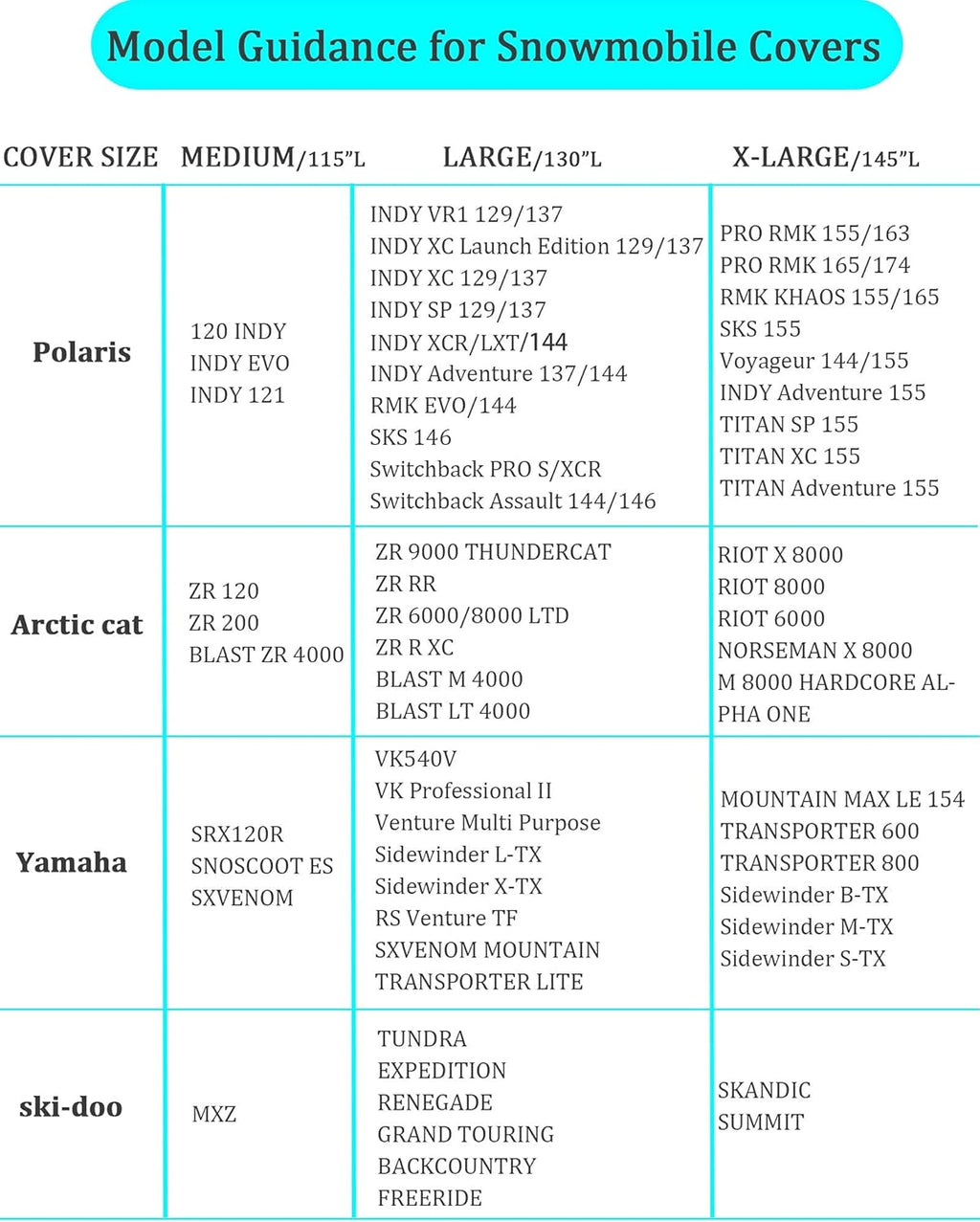 Waterproof X-Large Snowmobile Cover R709