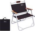 Camping Beach Chair, Heavy Duty Triangular Frame, Easy Folding with Portable Bag and Back Pocket, Dark Brown W950008
