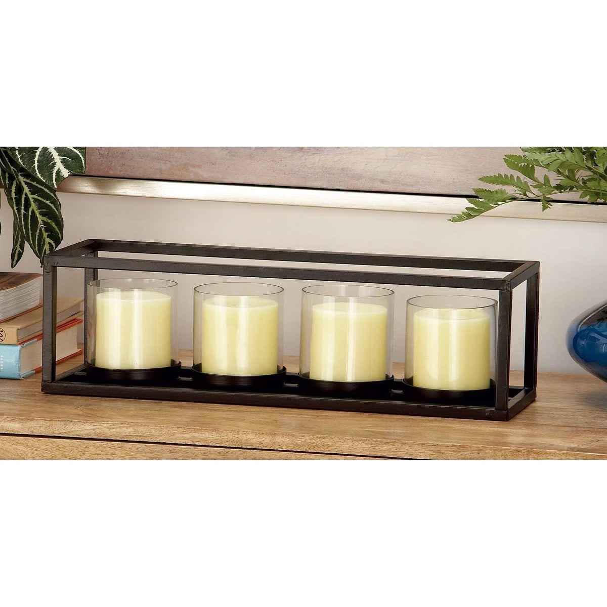 Metal and Glass Votive Holder H8496