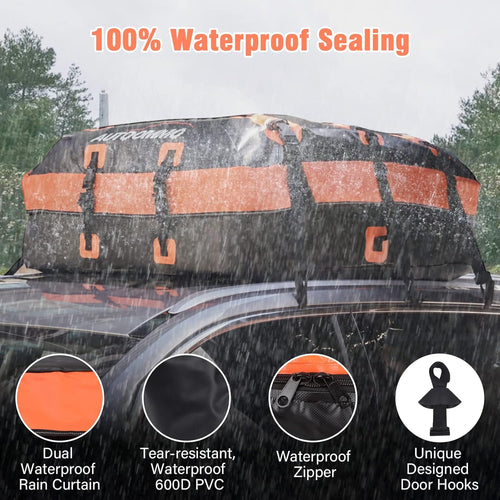 15 Cubic Feet Waterproof Rooftop Cargo Carrier Bag Y81589