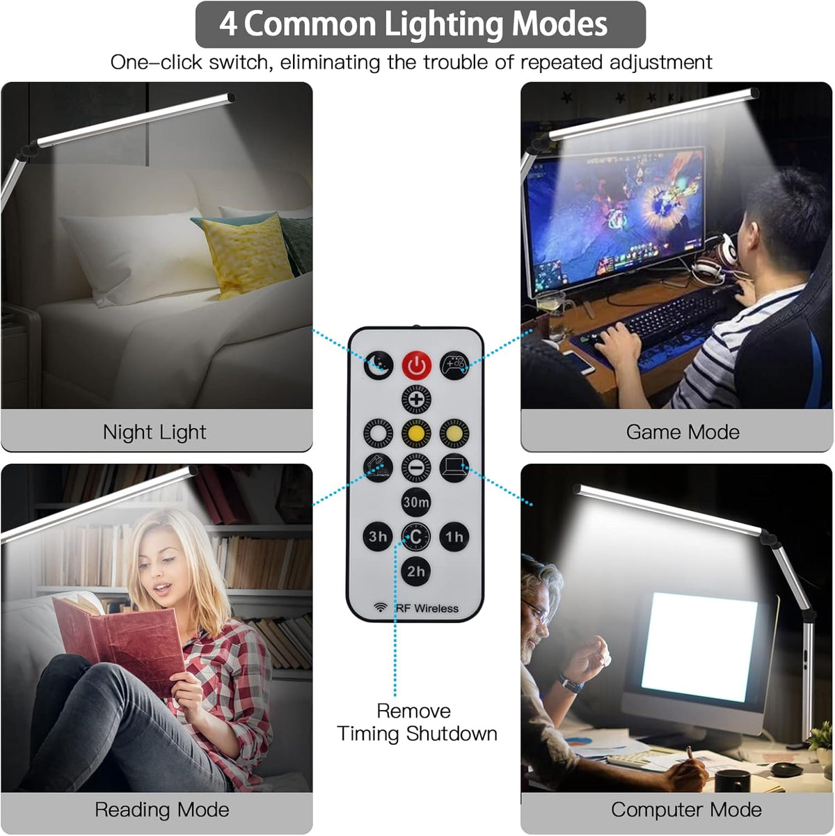 LED Desk Lamp with Clamp and Remote N82246