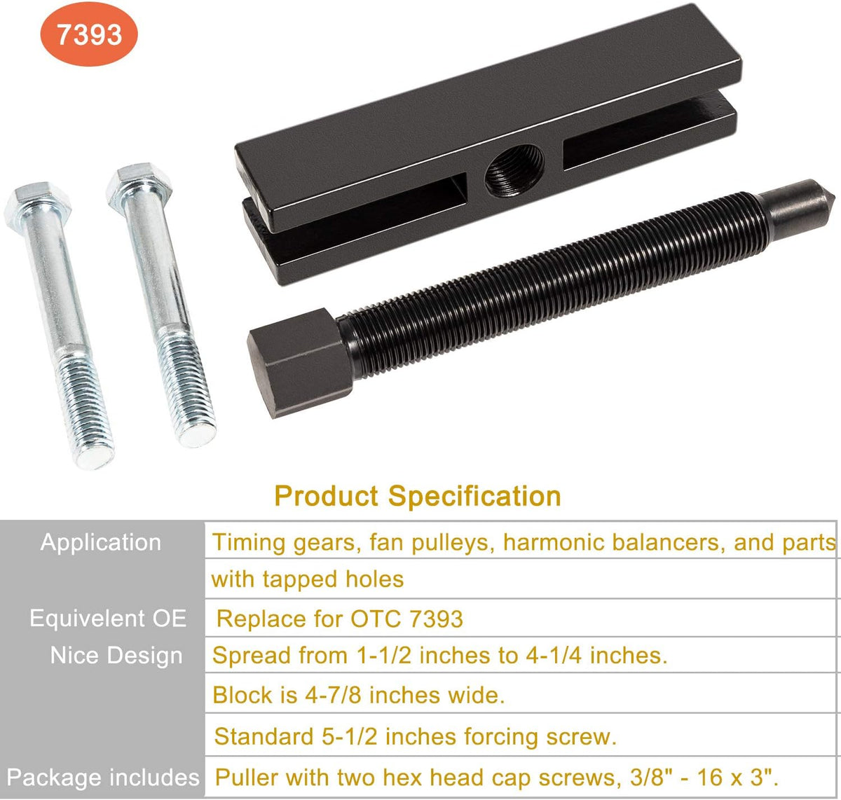 Shaft Protector Set, Large Gear and Pulley Puller & Gear and Pulley Puller G986