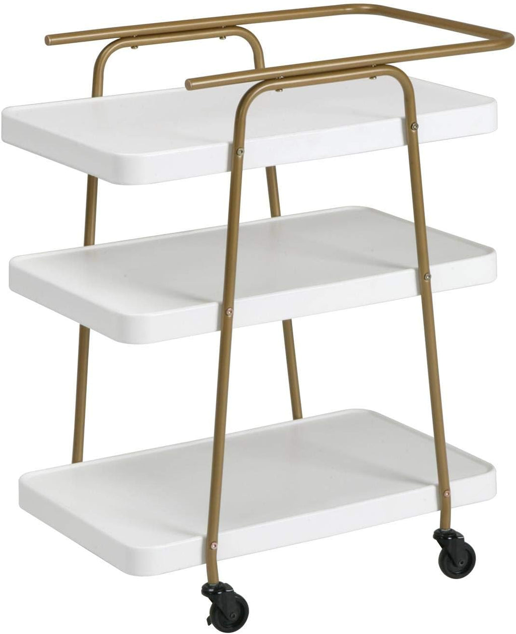 Serving Cart, 2 Tier, Red & Chrome D14480