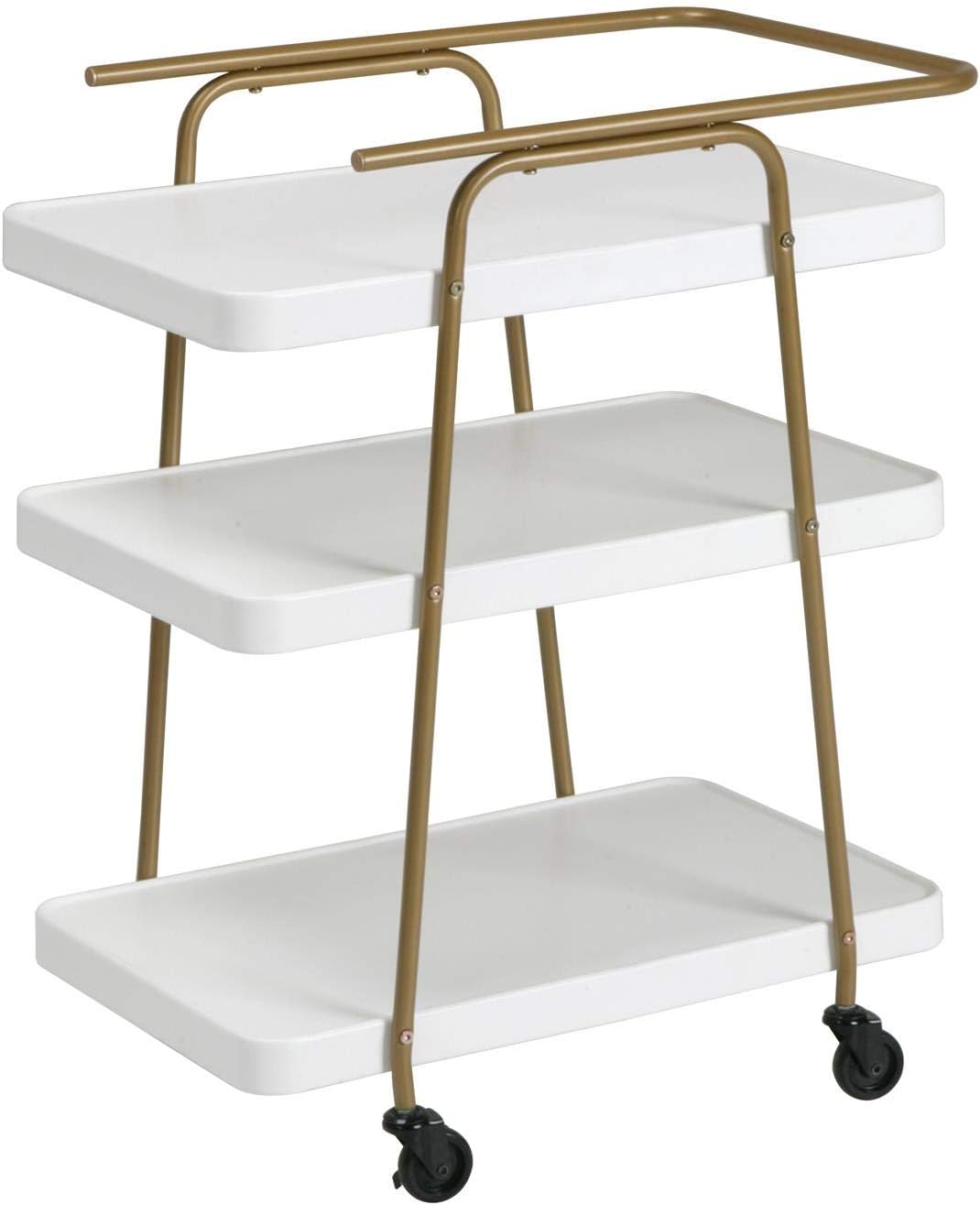 Serving Cart, 2 Tier, Red & Chrome D14480