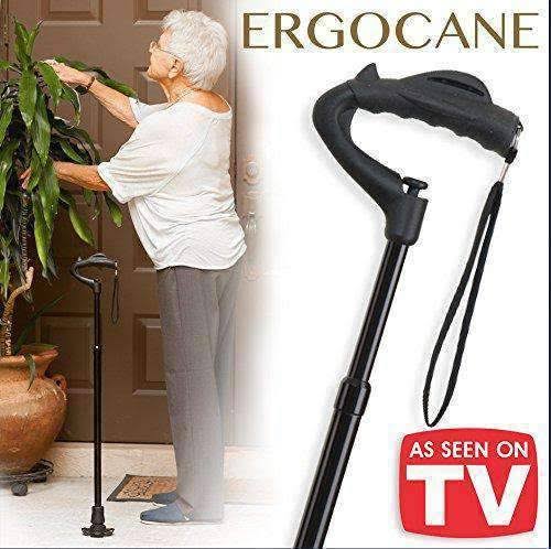 Fully-Adjustable Ergonomic Canes Brown Wood Finish W6438