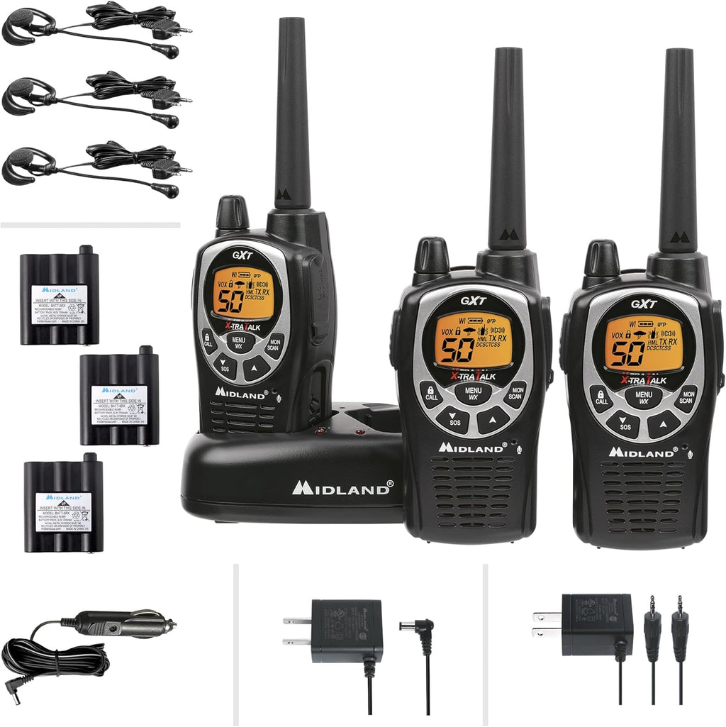 50 Channel Waterproof GMRS Two-Way Radio 3-Pack T47450