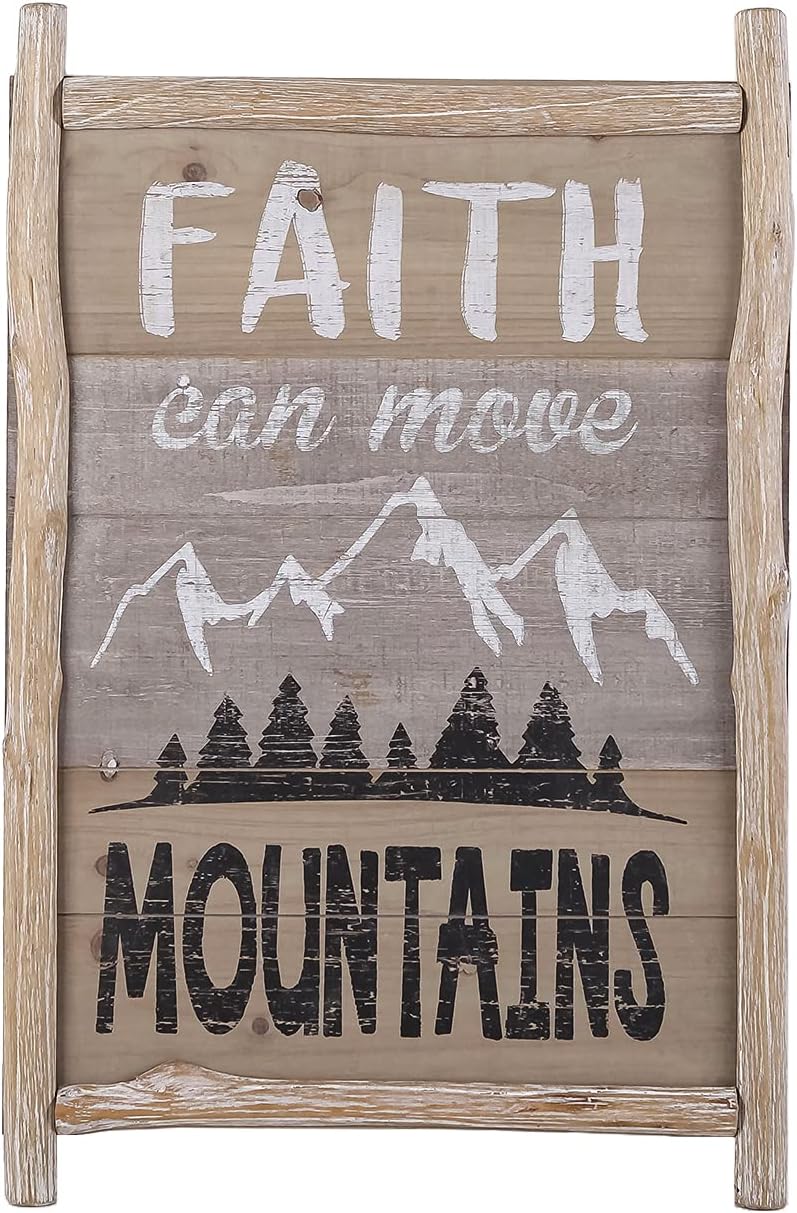 Vintage Wood Wall Sign with Bible Verses H8059