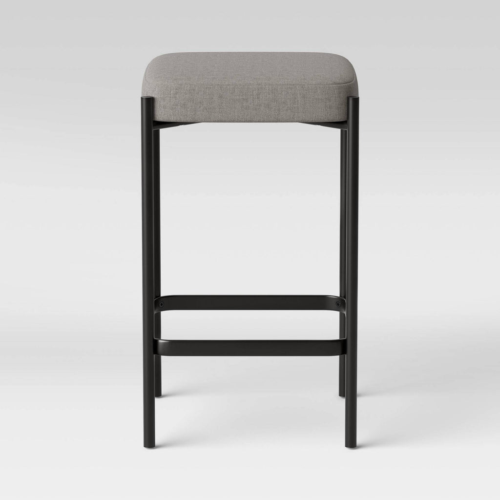 Gray Metal Base Counter Height Barstool K986