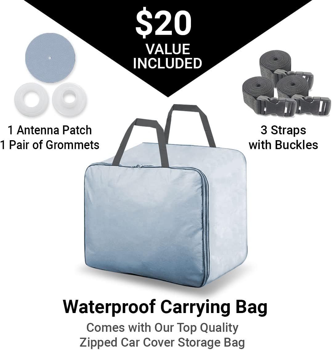Waterproof Full Car Cover with Straps C4135