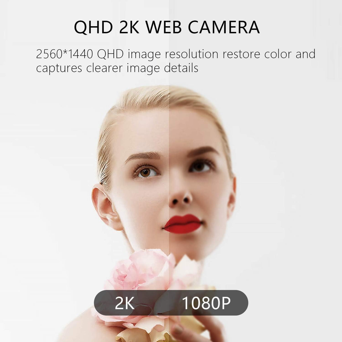 2K Webcam with Microphone and Privacy Cover N505