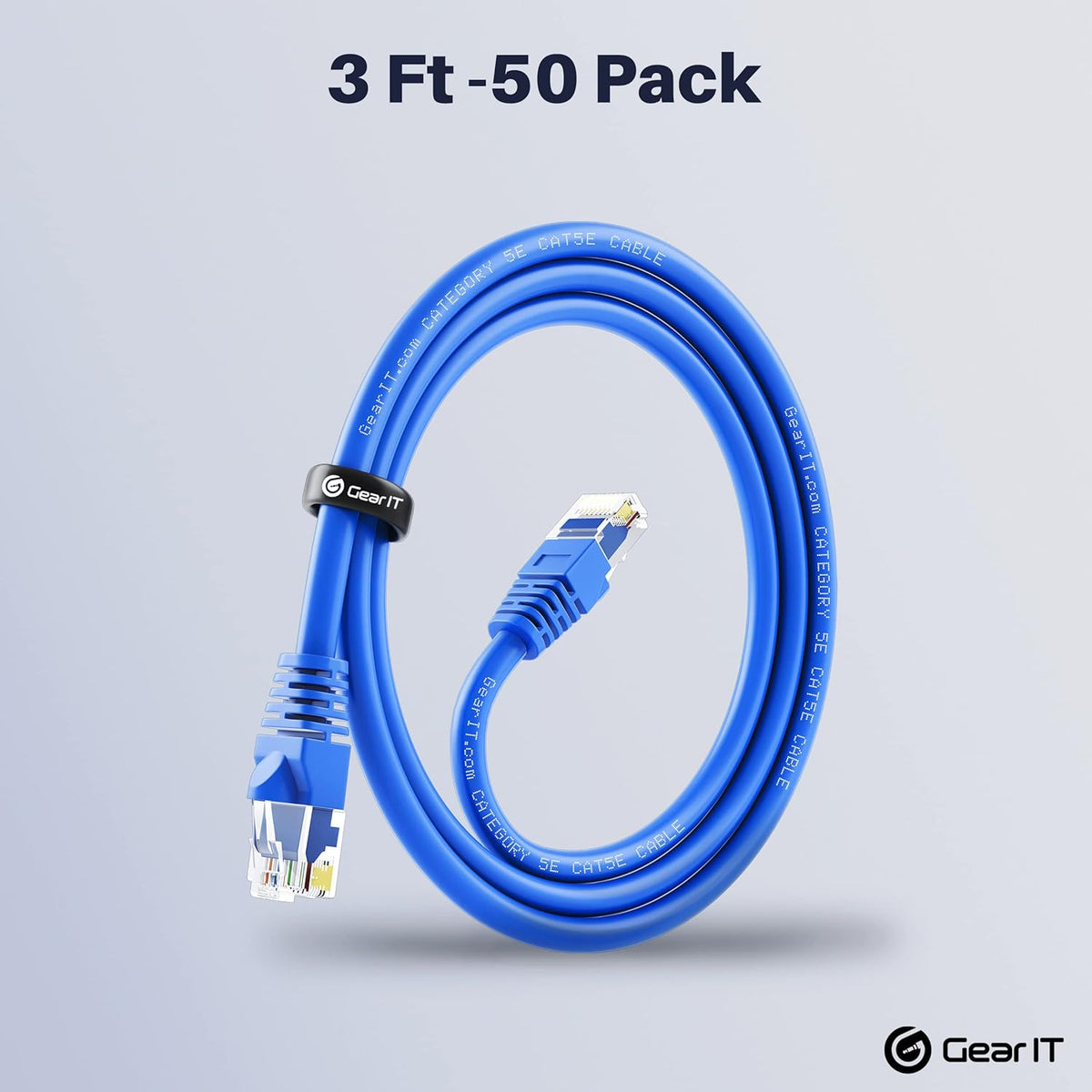 Cat5e Ethernet Patch Cable 3 Feet Blue T98838
