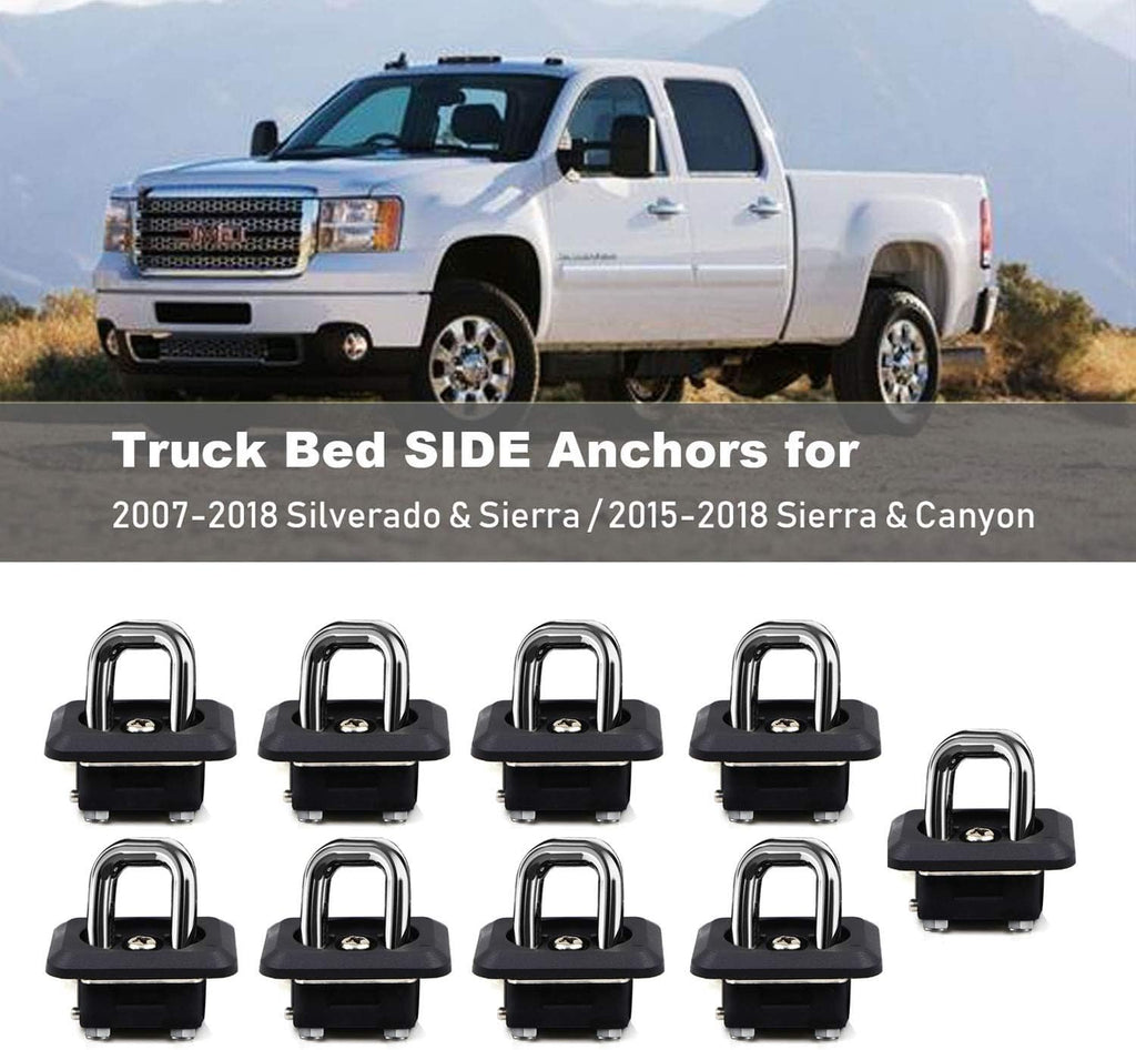Pack Retractable Tie Down Anchors Truck Bed Side Wall Anchors H379186
