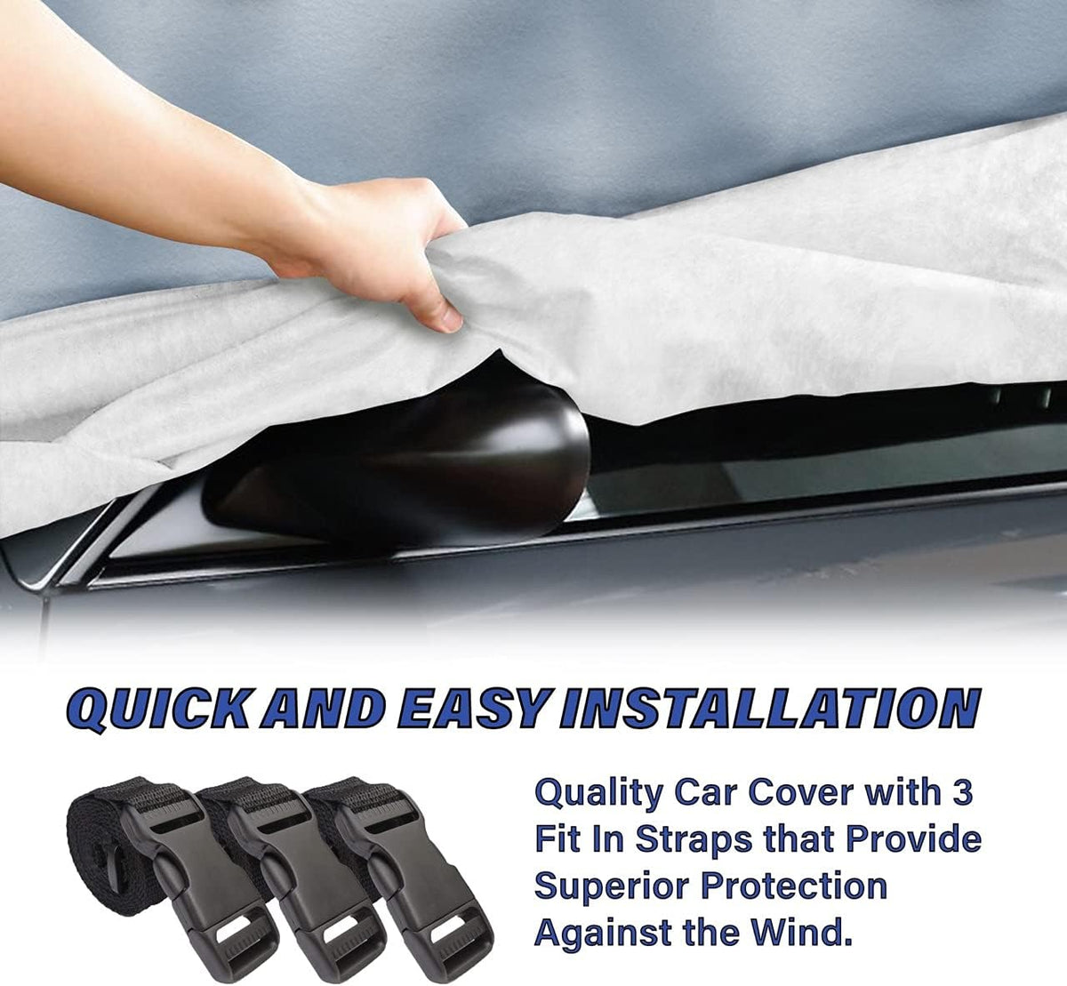 Waterproof Full Car Cover with Straps C4135