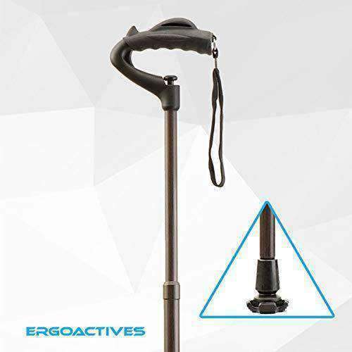 Fully-Adjustable Ergonomic Canes Brown Wood Finish W6438