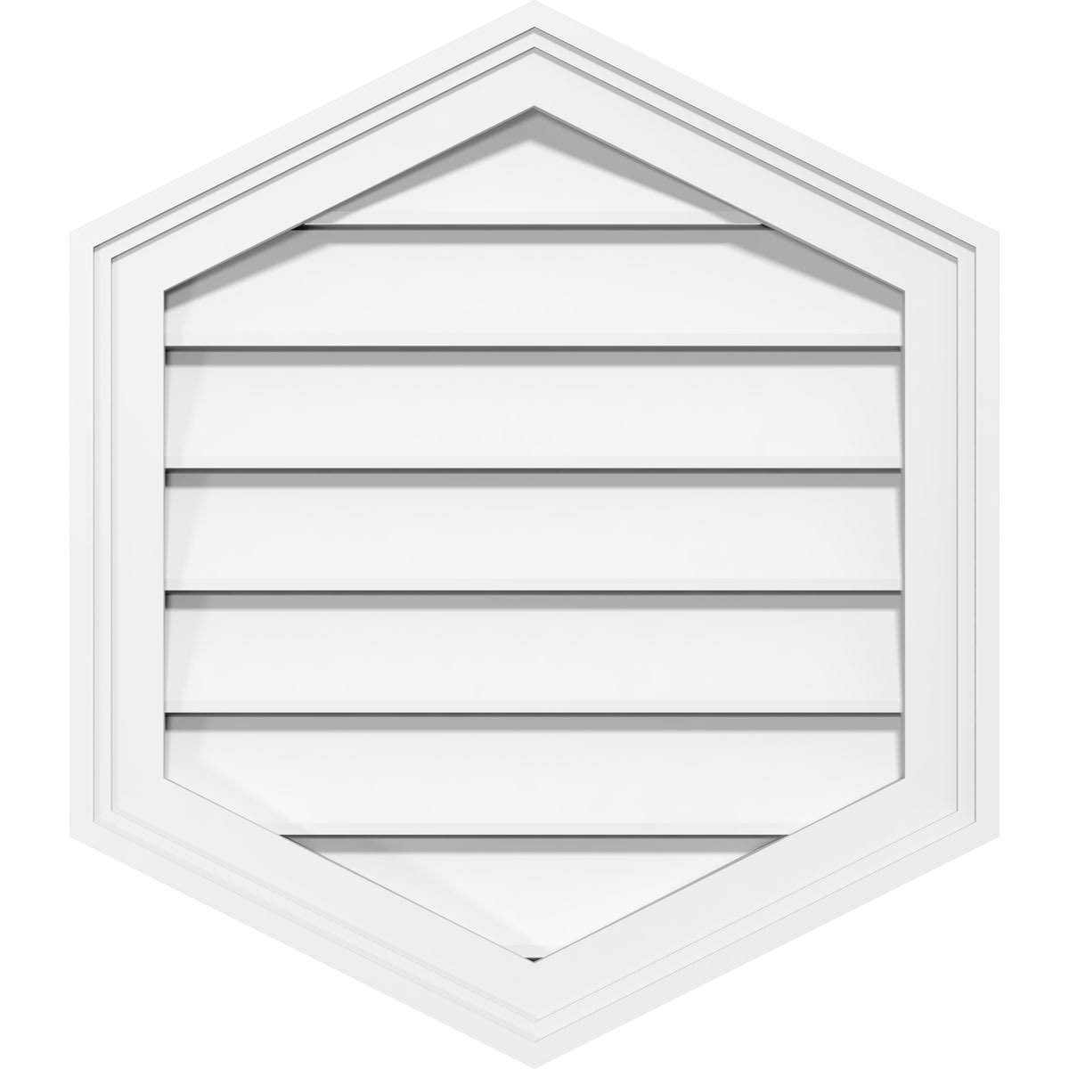 Vertical Peaked Surface Mount PVC Gable Vent C157