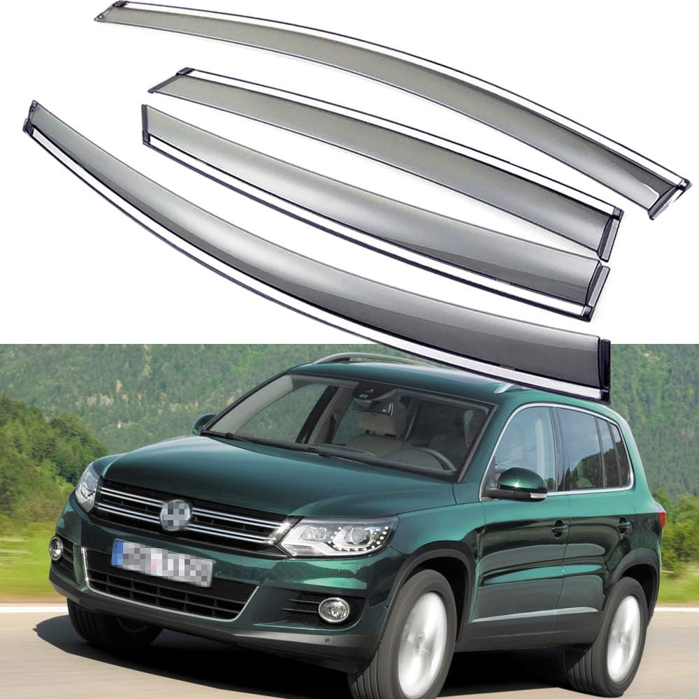 Car Window Visor Vent Shade Deflector Sun Rain Fog Guards L825903
