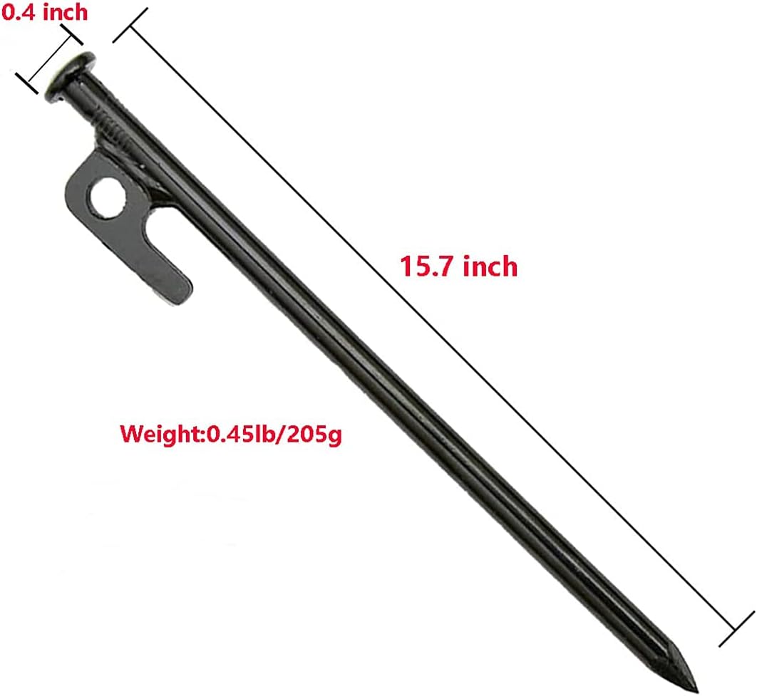 15.7 Inches 20 Pcs Heavy Duty Steel Tent Stakes O517