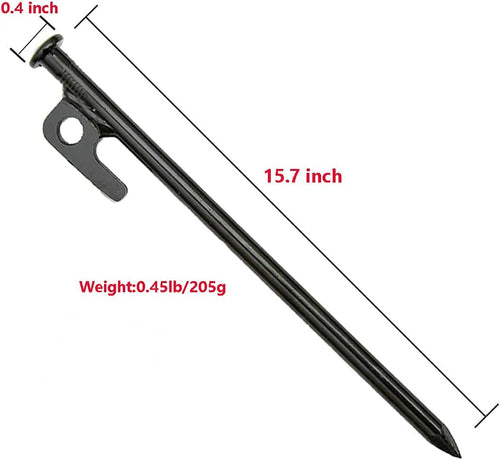 15.7 Inches 20 Pcs Heavy Duty Steel Tent Stakes O517