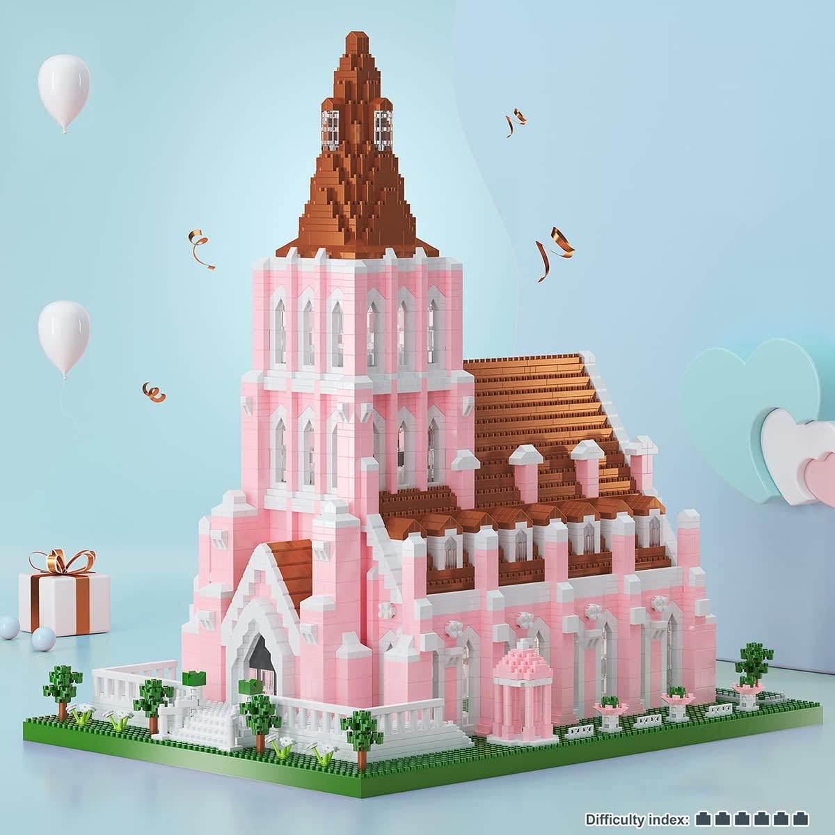 Pink Micro Mini Building Blocks 5,153 pcs 3D Puzzle Z7686