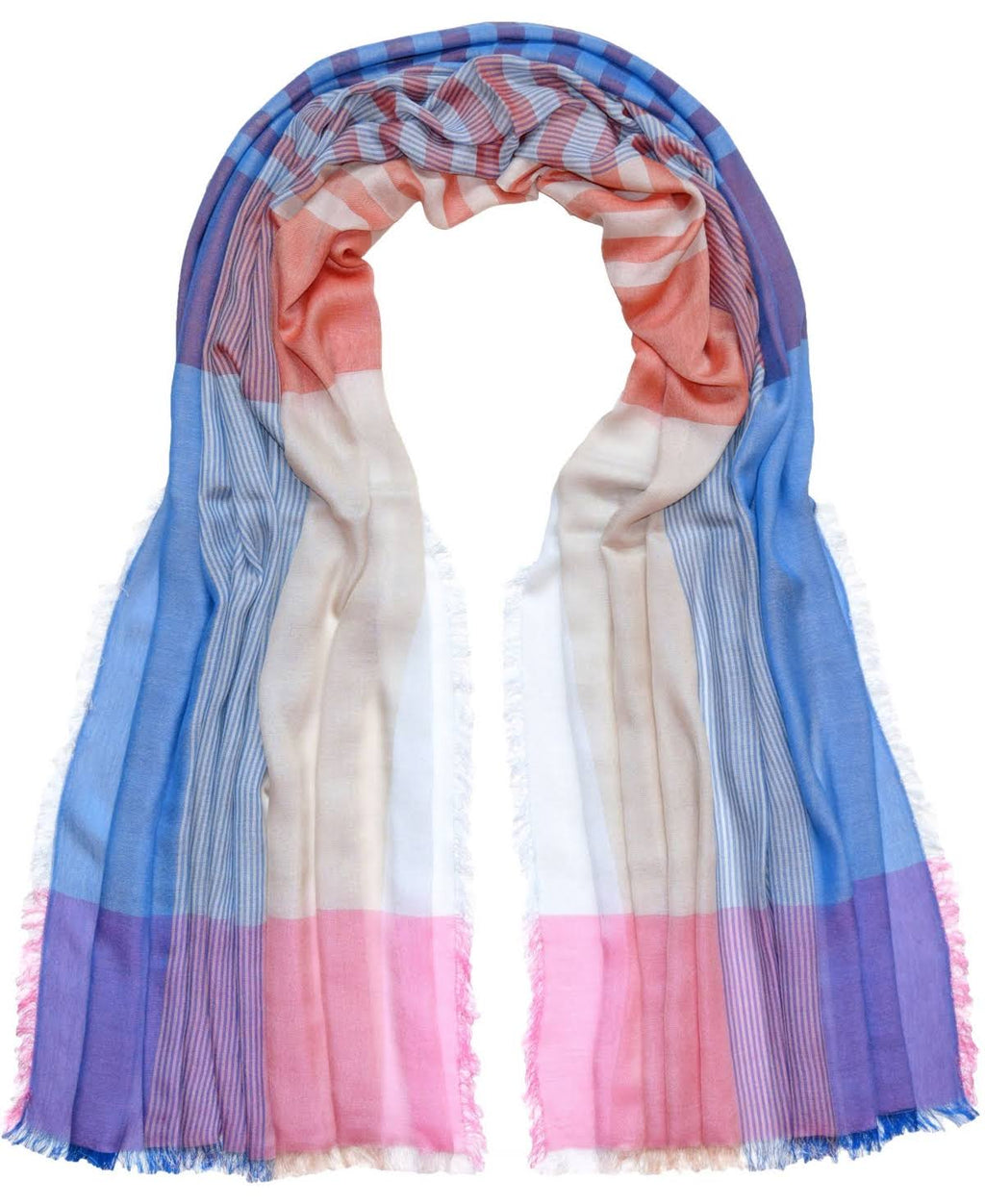 Plaid Oblong Scarf M373