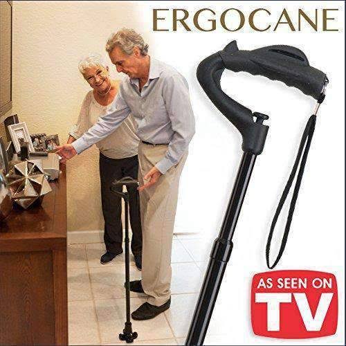 Fully-Adjustable Ergonomic Canes Brown Wood Finish W6438