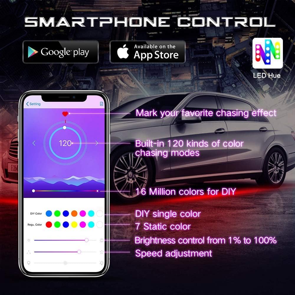Bluetooth Dream Color Chasing Strip Lights Kit Y61339