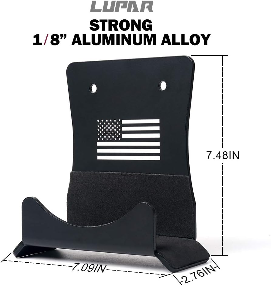 Aluminum Wall-Mounted Door Storage Rack Holder with Rubber Lining, 4 Pack F3774