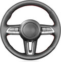 Black Genuine Leather Steering Wheel Cover D824661