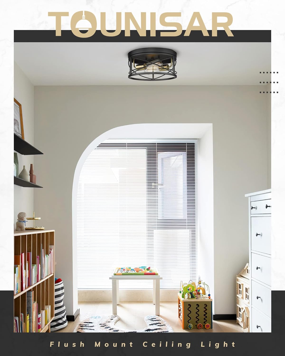 12 Inch 2-Light Flush Mount Ceiling Light Fixture V5248