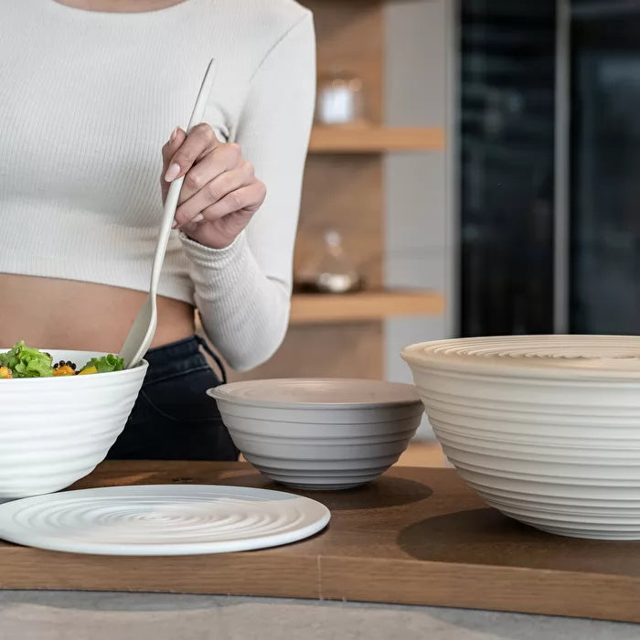 M Bowl With Lid Clay U880429