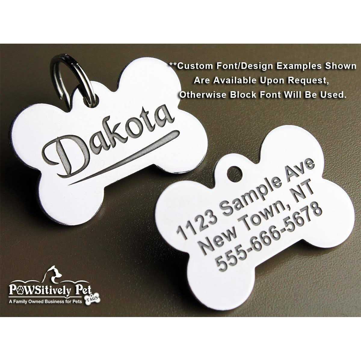 Stainless Steel Custom Engraved Pet ID Tags R42400