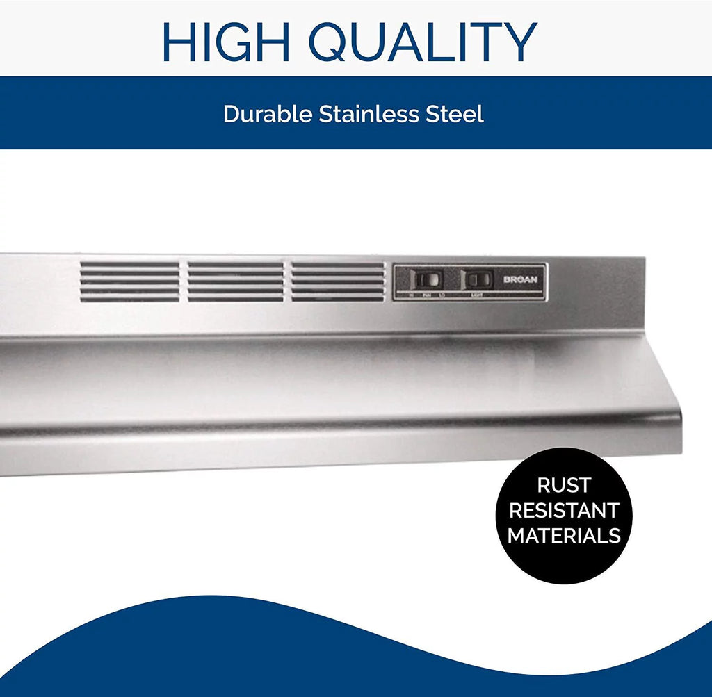Stainless Steel Ductless Range Hood Insert with Light Q627479
