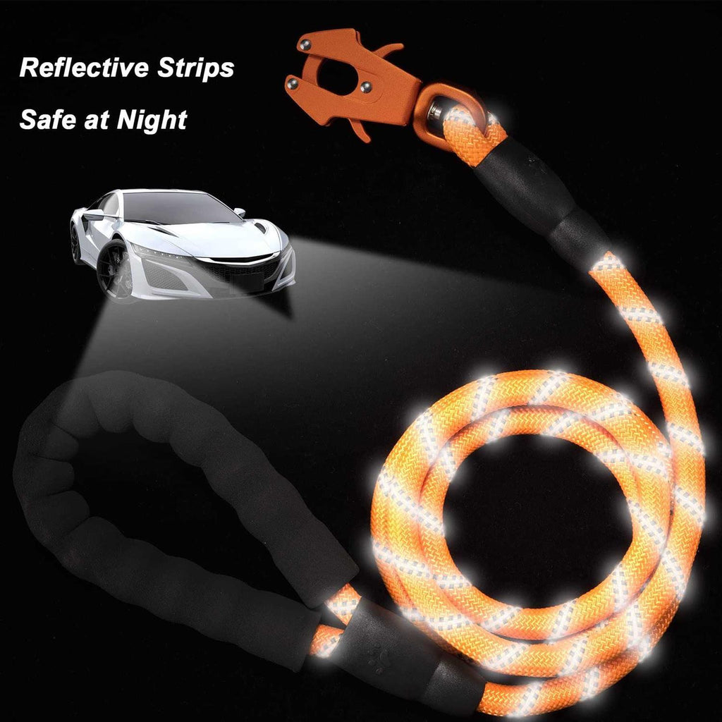 Heavy Duty Reflective Nylon Dog Leash with Locking Clip C6473