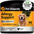 Dog Allergy Support Supplement with Probiotics Omegas and Zinc P636657