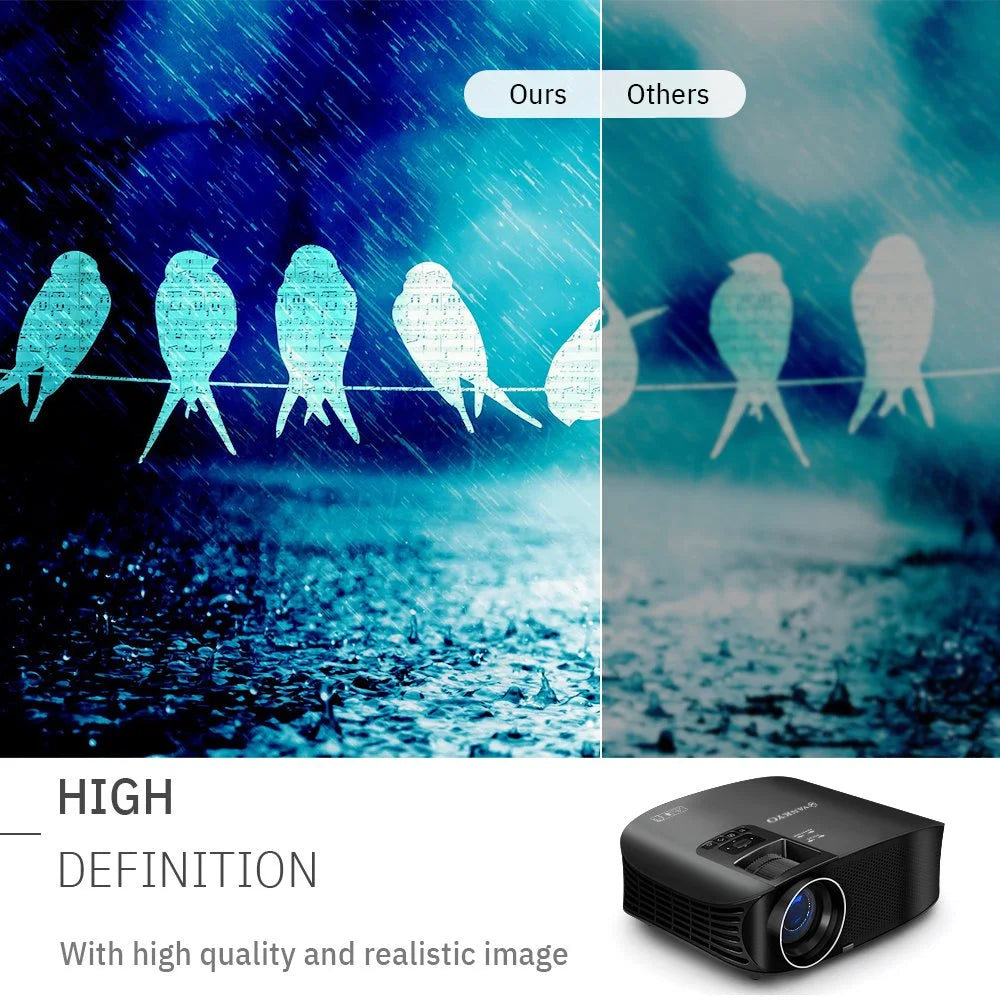 HD Movie Projector with 230 Projection Size, LCD, 1080P M678