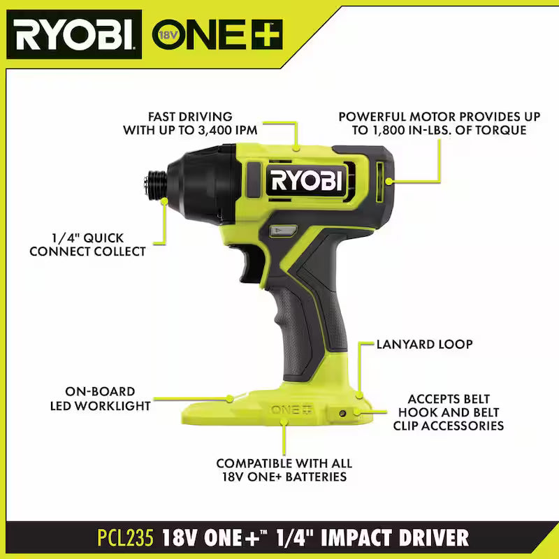 18V Cordless 2-Tool Combo Kit with Drill/Driver and Impact Driver J19501