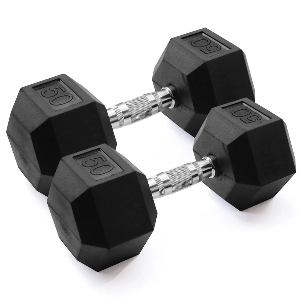 25lb Rubber Hex Dumbbell Pair T59427