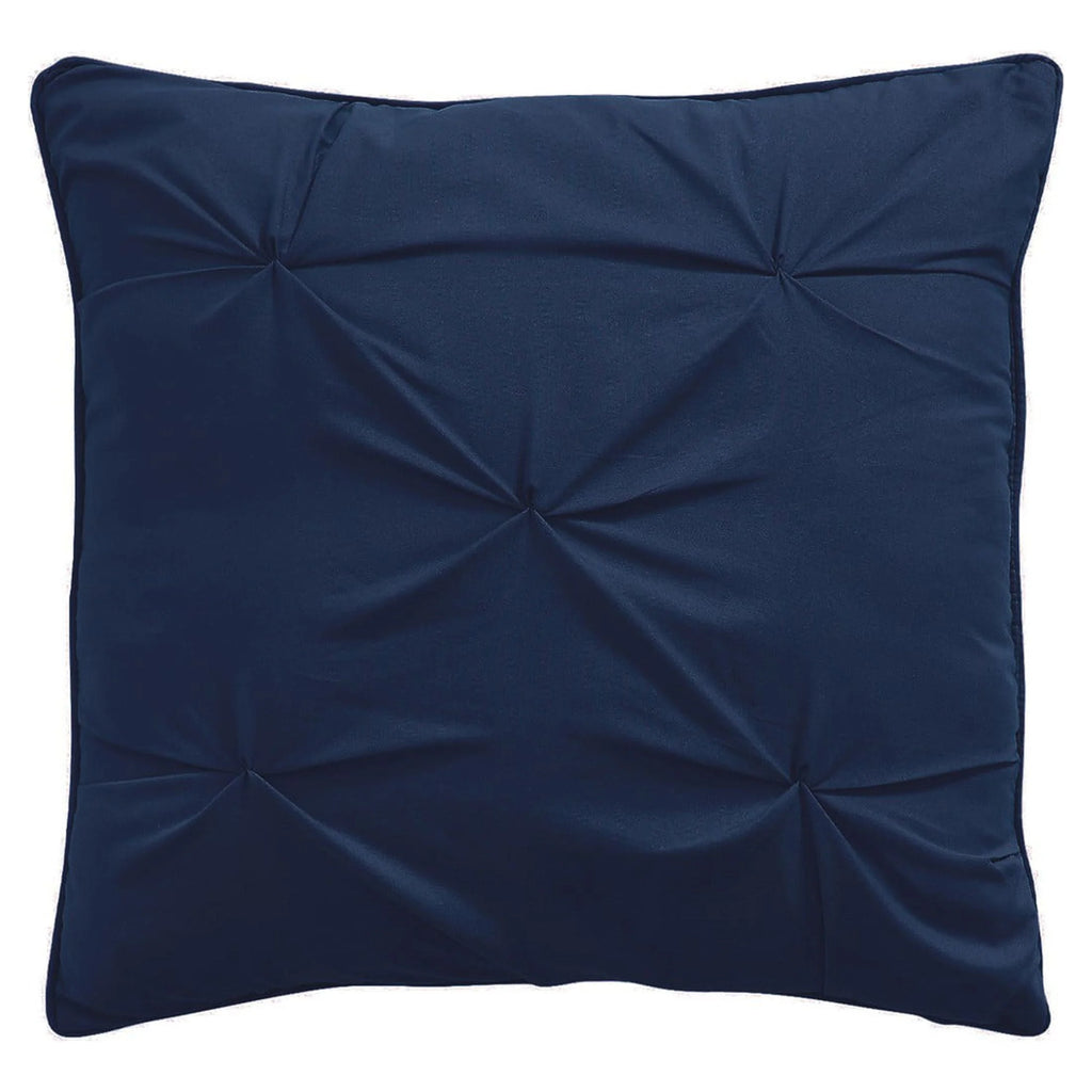 Navy Pintuck Comforter Set Queen U7233