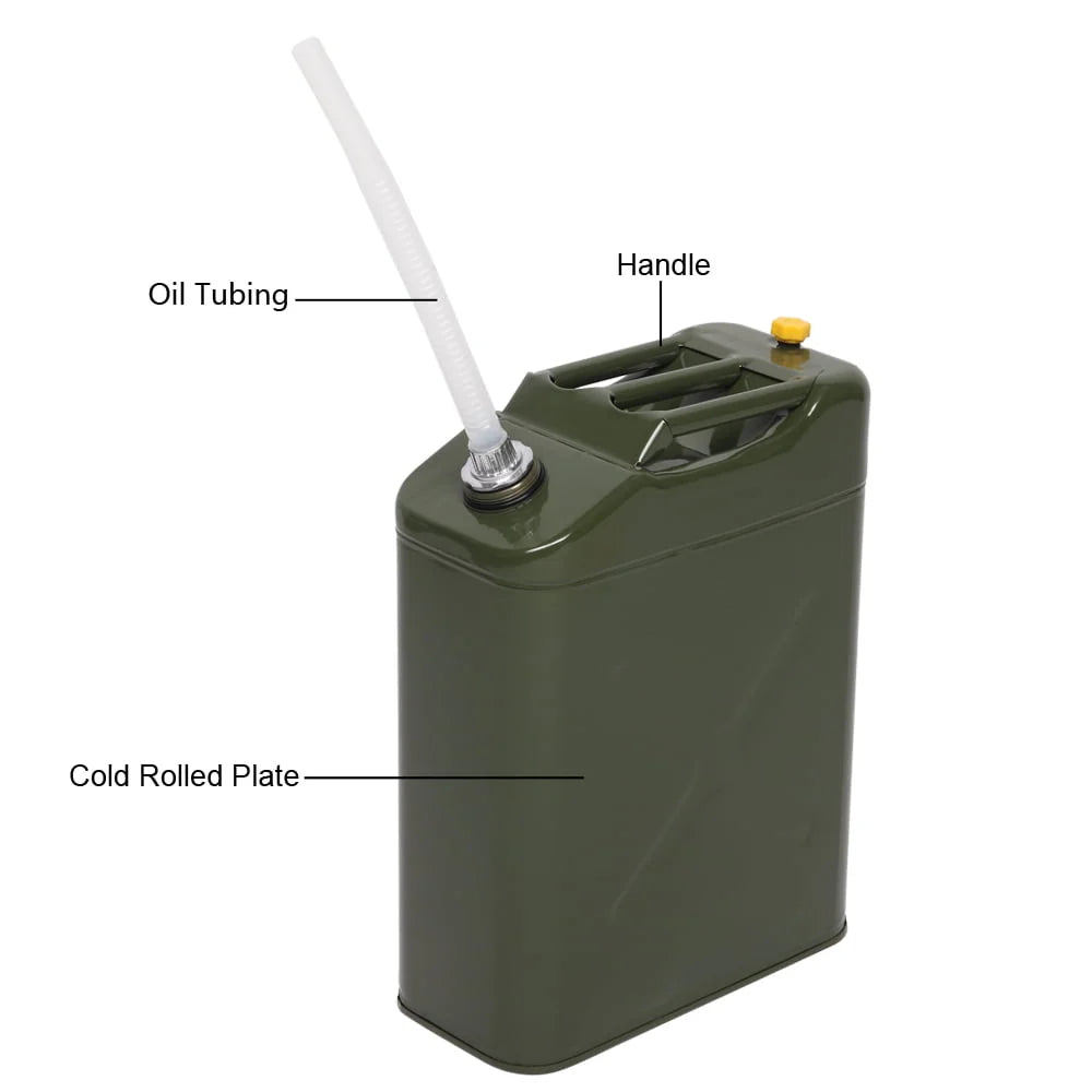 Portable Jerry Can with Spout, Army Green, 20L 5 Gallon P8289
