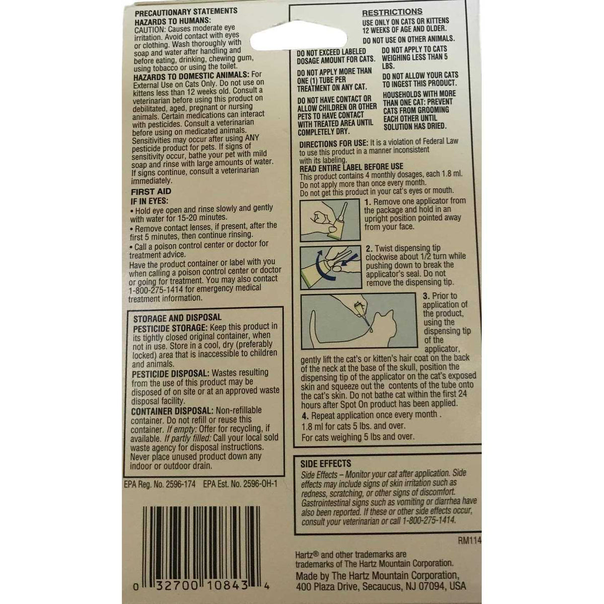 Flea & Tick Prevention For Cats M20464
