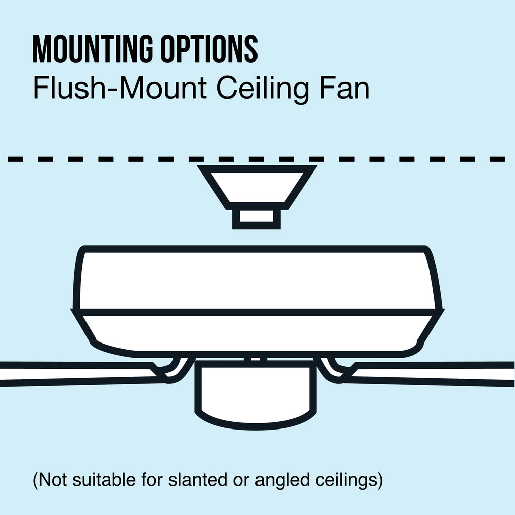 42 inch Hugger Indoor Ceiling Fan with Light Kit, Black, 4 Blades W443