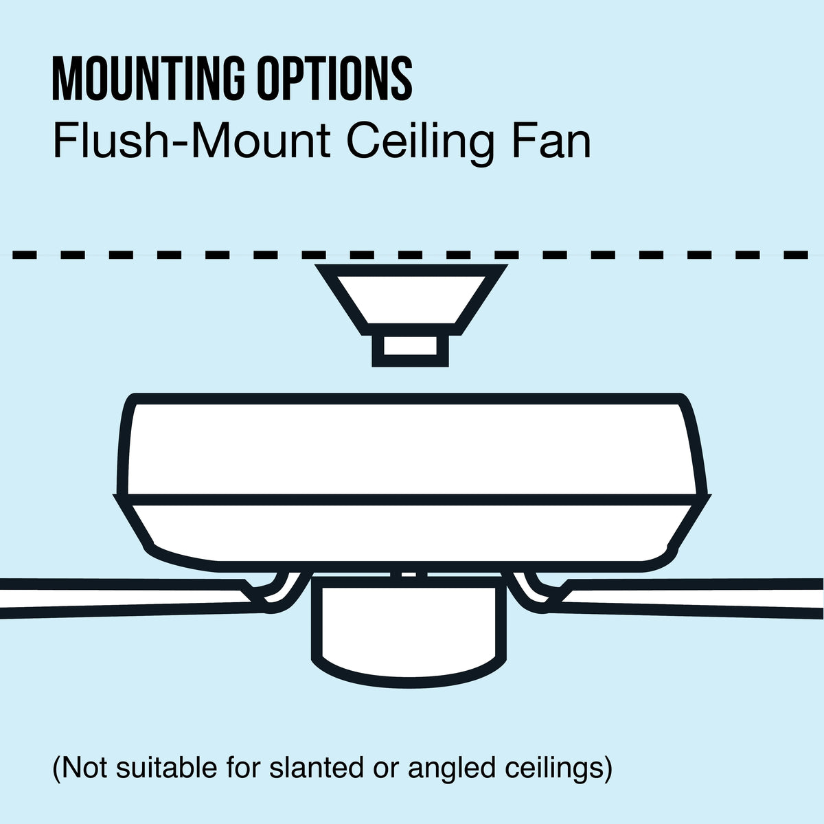 42 inch Hugger Indoor Ceiling Fan with Light Kit, Black, 4 Blades W443