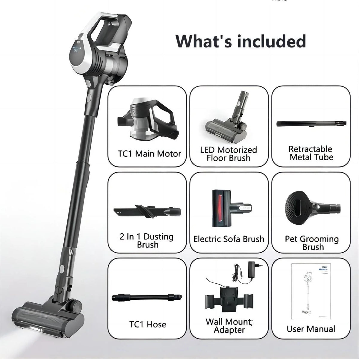 Cordless Stick Vacuum 4-in-1 Lightweight Pet Vacuum Cleaner A709999
