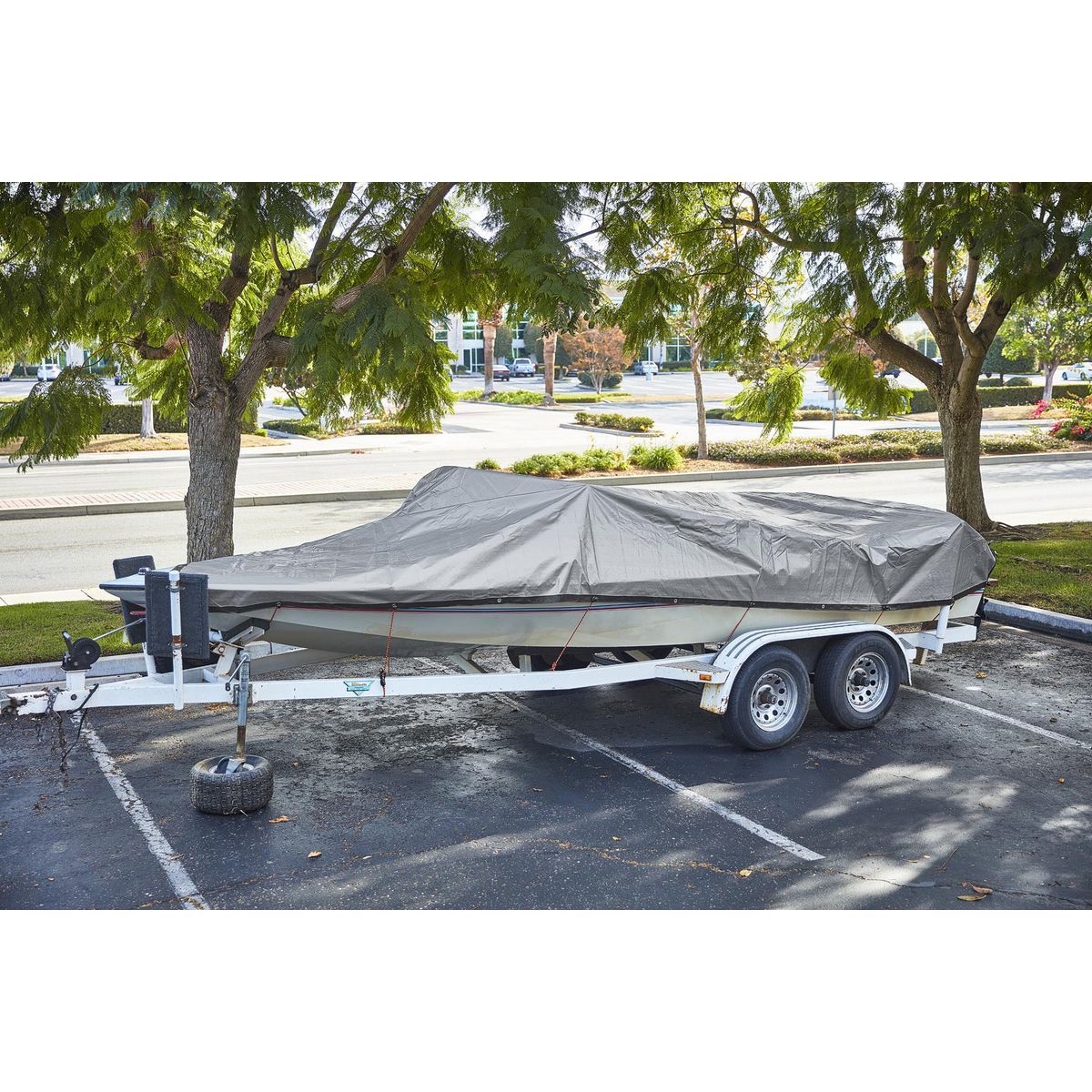 8 ft. x 10 ft. Silver and Black Weather-Resistant Tarp O519889