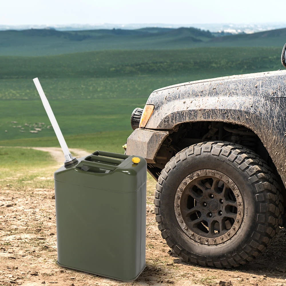 Portable Jerry Can with Spout, Army Green, 20L 5 Gallon P8289