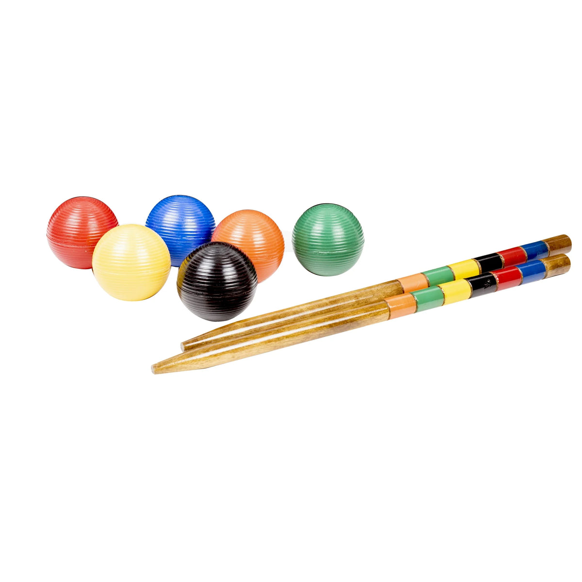 Wood 6 Player Croquet Lawn Game Set X7725