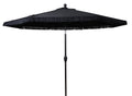 9' Cream Fringe Round Crank Patio Umbrella L5865