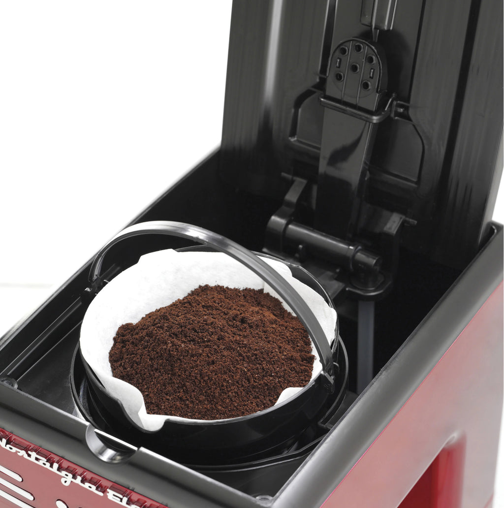 Red 12-Cup Programmable Retro Coffee Maker V466