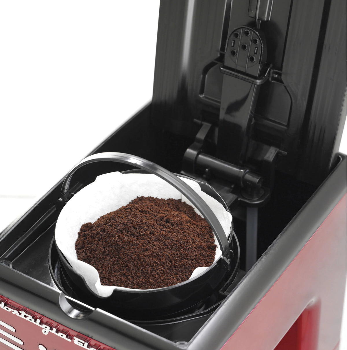 Red 12-Cup Programmable Retro Coffee Maker V466
